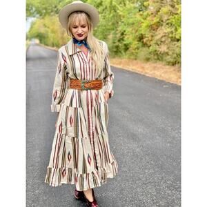 NEW NWT Jaded Gypsy Southwest Sunset Duster Maxi Dress Size S/M